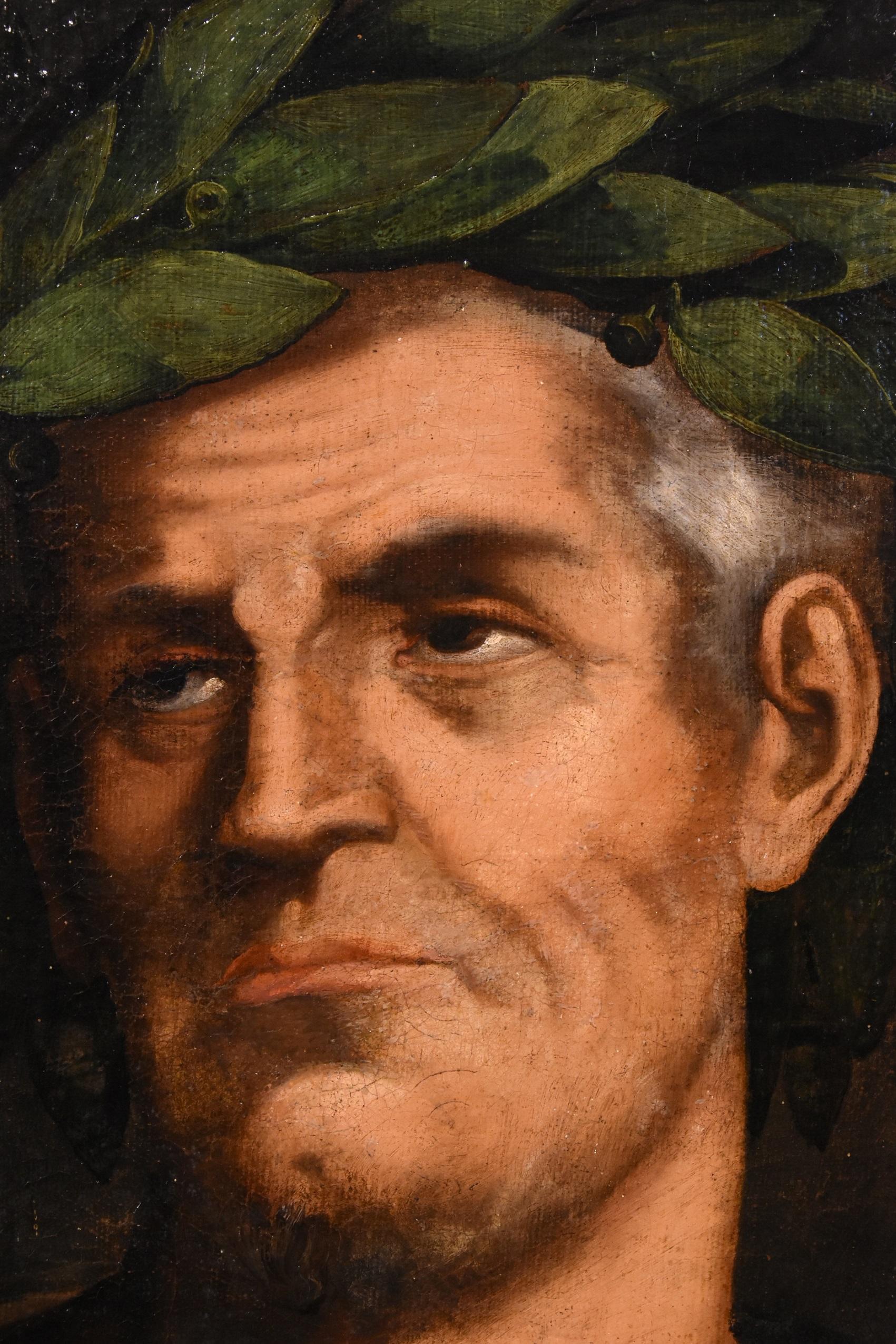 Kaiser Caesar Octavian Tiziano Gemälde Öl auf Leinwand Alter Meister 17/18. Jahrhundert im Angebot 8