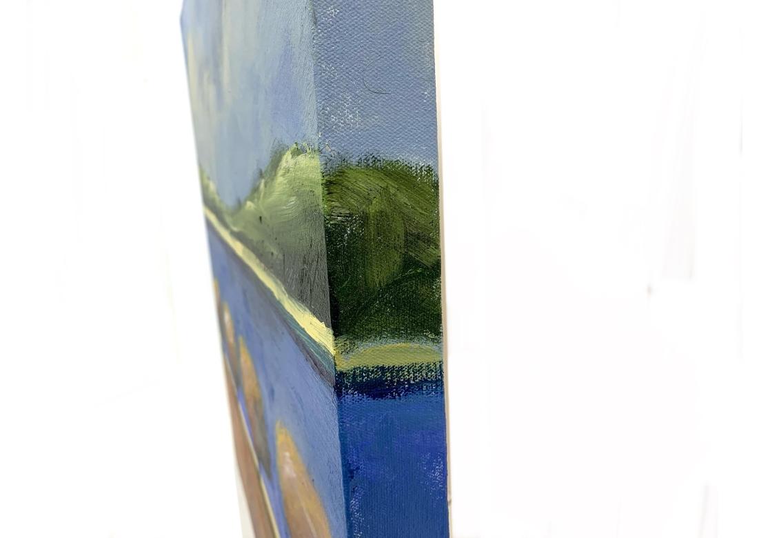 Hand-Painted Tjasa Owen (Am., 20th C.) Acrylic On Canvas, 