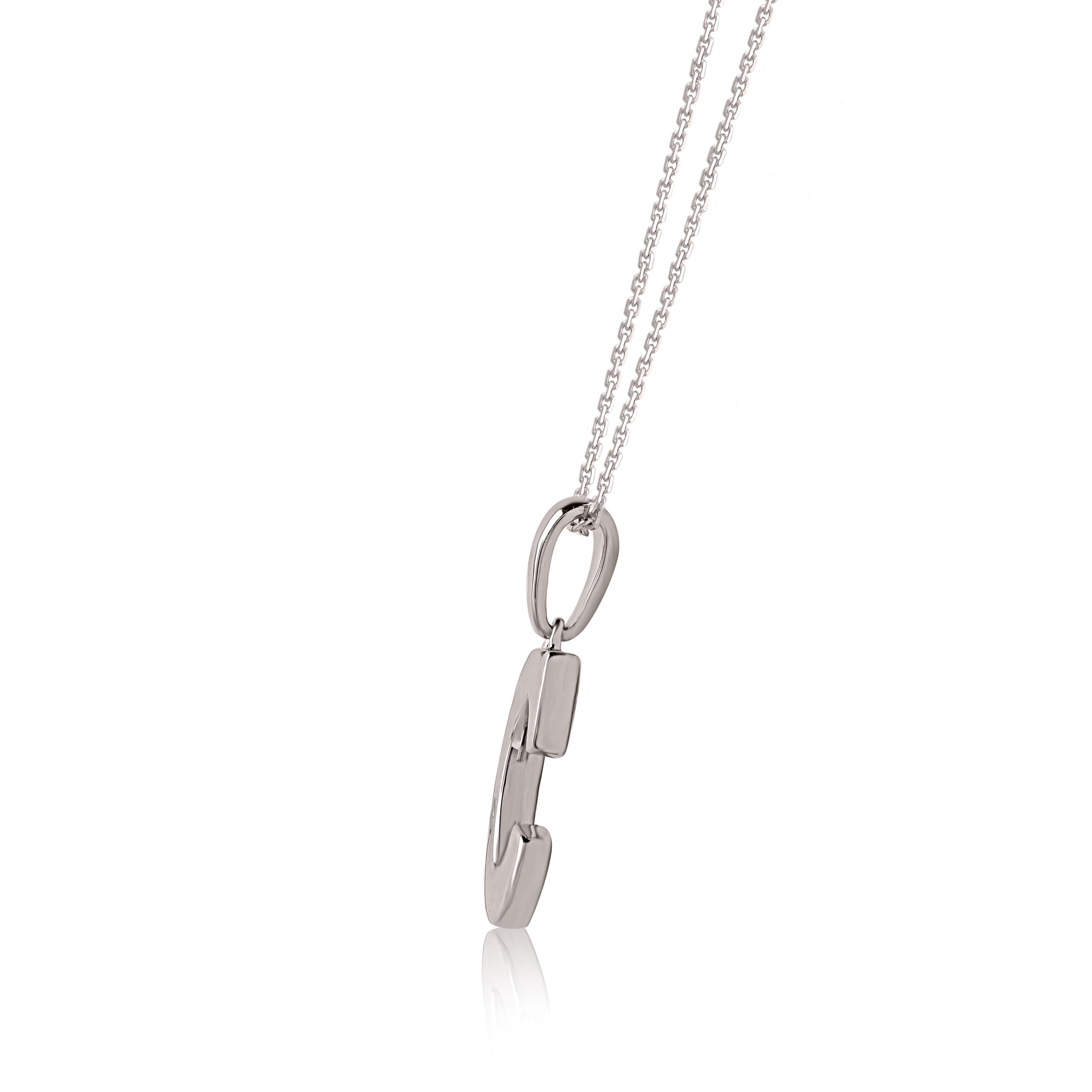 TJD 0,02 Karat Diamant im Brillantschliff 14KT Gold ' C ' Brief-Initial-Anhänger (Rundschliff) im Angebot