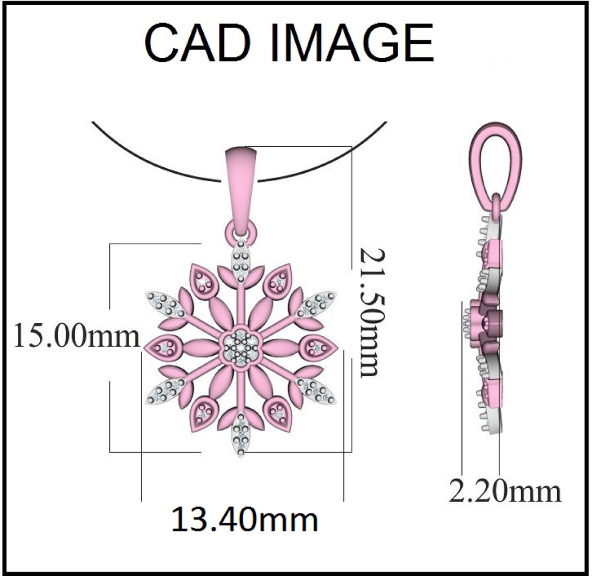 Pourquoi se fondre dans la masse quand on peut se démarquer avec ce magnifique pendentif en forme de flocon de neige serti de diamants. Le pendentif est réalisé en or jaune 14 carats et comporte 31 diamants ronds en serti clos, de couleur H-I et de