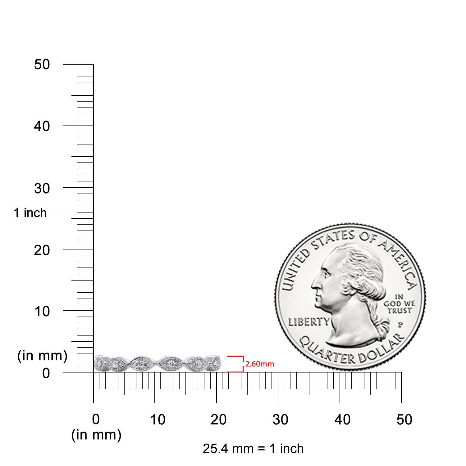 TJD Anillo de diamantes talla brillante de 0,10 quilates en oro blanco de 14 quilates Corte brillante en venta