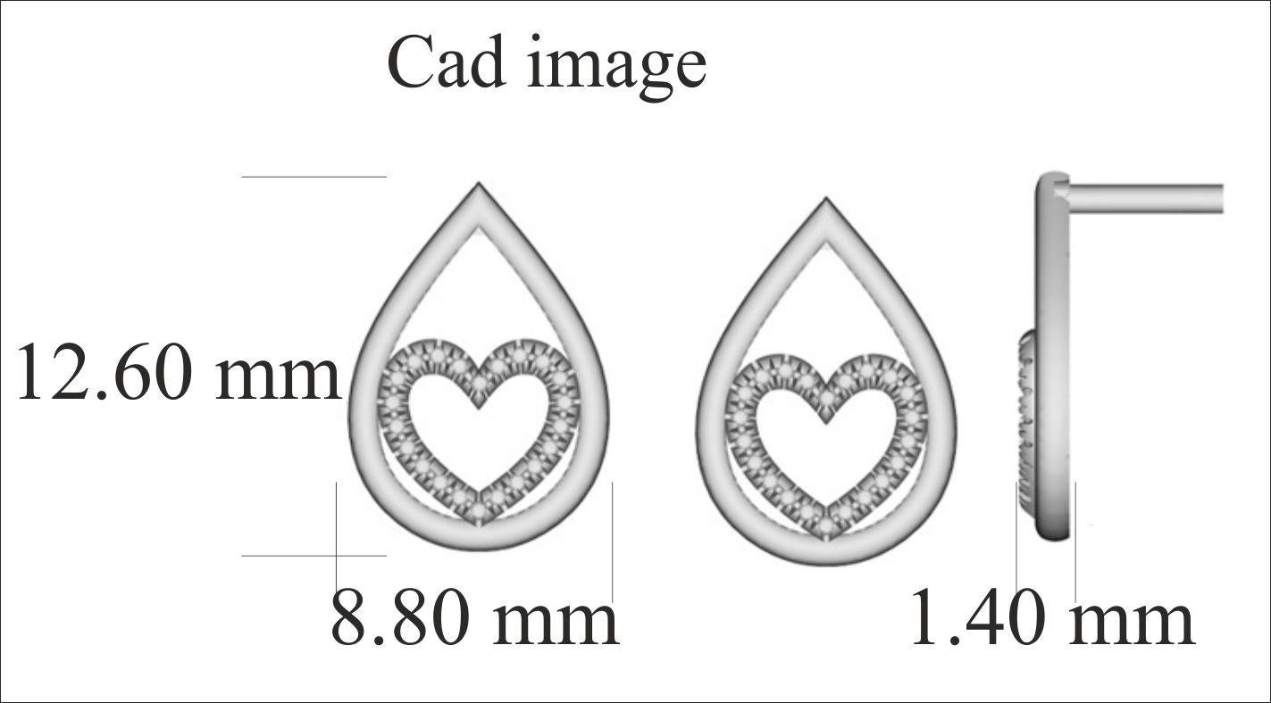 Un look glamour, perfetto per una serata in città, con questi orecchini a cuore a goccia che non passeranno inosservati. Realizzato con maestria in oro bianco 14K, l'orecchino è abilmente riempito con 44 diamanti rotondi incastonati in micro pave e