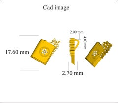 TJD 0,10 Karat runder Diamant 14 Karat Gelbgold Magical Book Designer-Anhänger