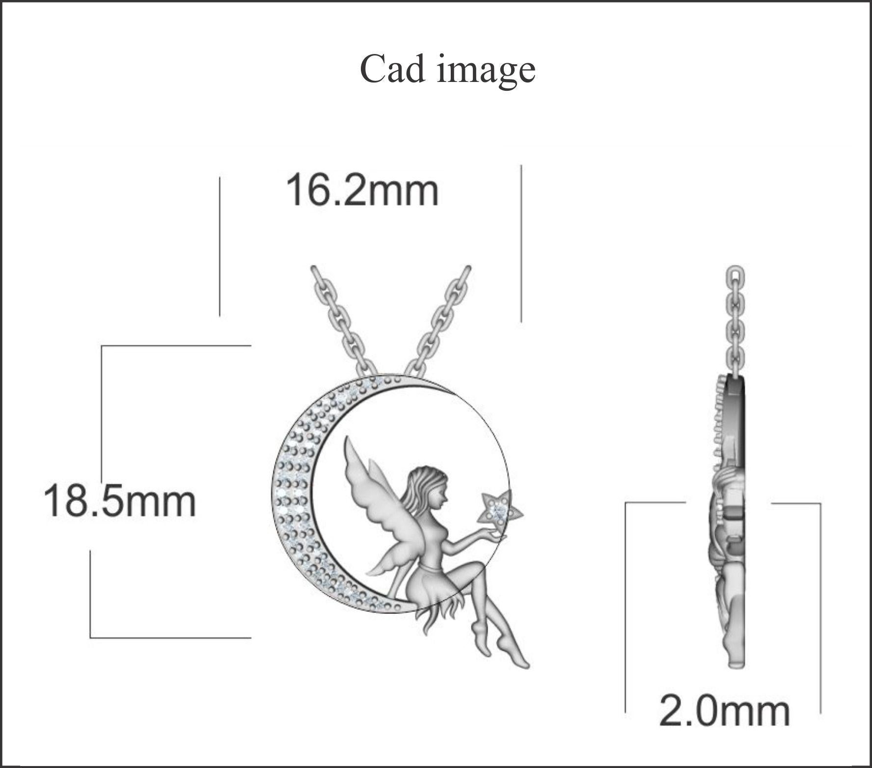 Sarà tutta sorridente quando le regalerai questo ciondolo a forma di angelo con mezzaluna di diamanti. Accentuato da 37 diamanti rotondi con incastonatura a griffe e realizzato dai nostri abili artigiani in oro rosa 14 carati. Il peso totale del