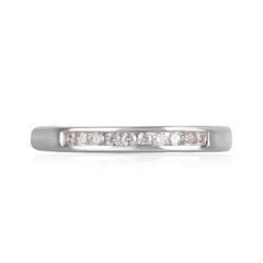 TJD 0,15 Karat Brillantschliff Diamant 14 Karat Weißgold Ehering