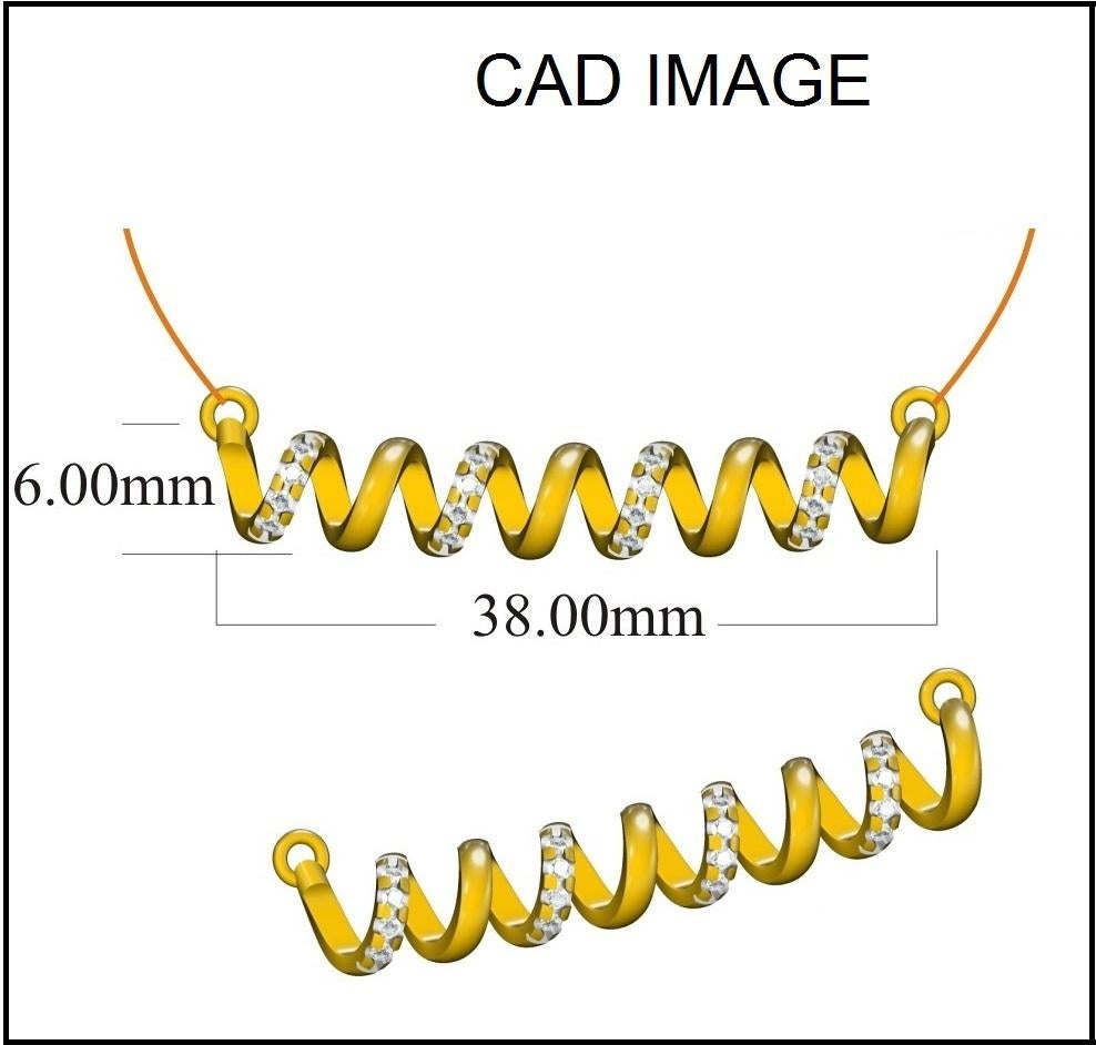 Elegante e senza tempo, questo ciondolo con diamante dal design a spirale è un look giocoso che lei adorerà. Il peso totale del diamante è di 0,15 carati e contiene 16 diamanti rotondi incastonati in un'incastonatura a micropunte - realizzati in oro