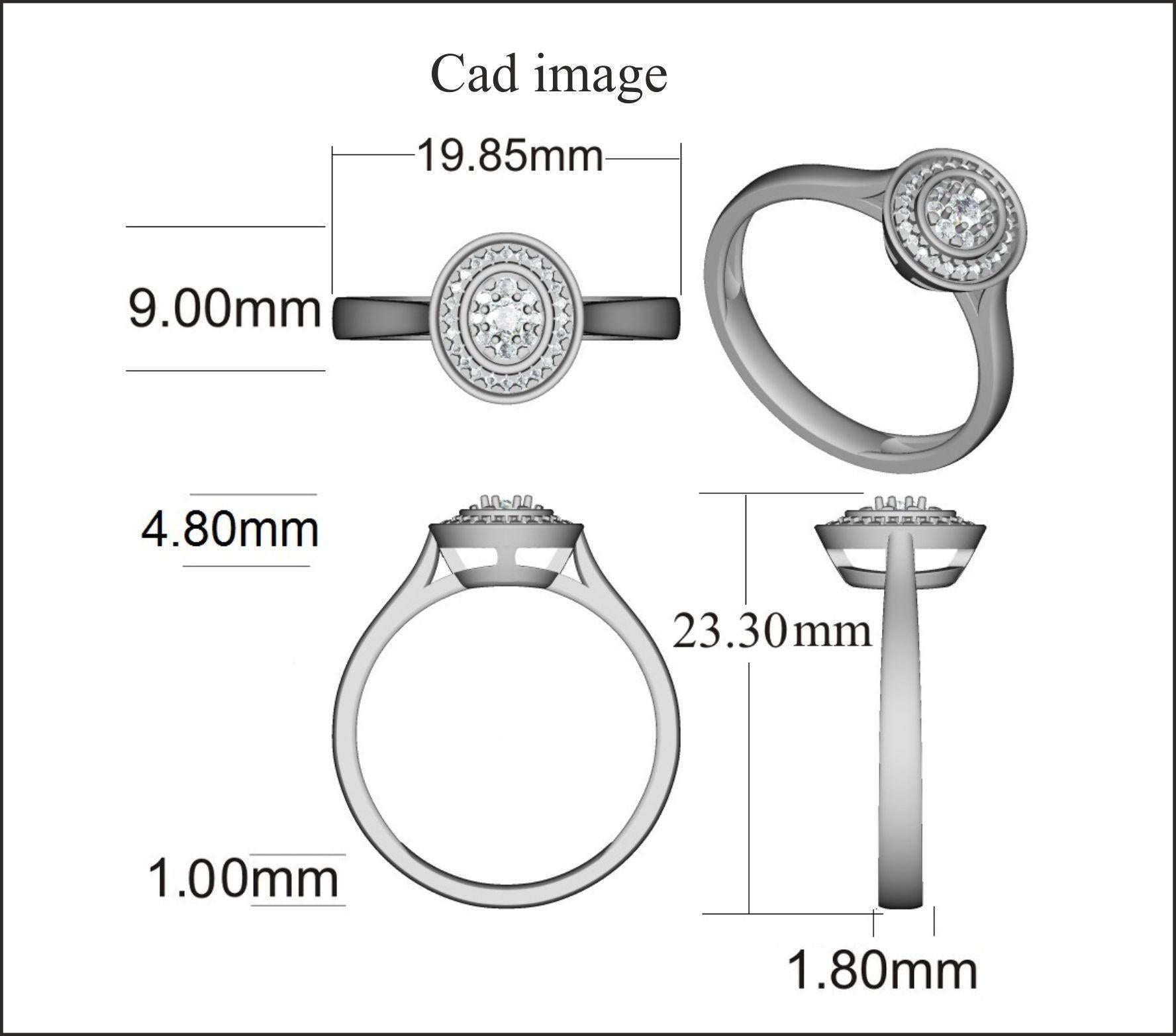 Make lifelong memory with this enticing halo cluster diamond fashion ring. The ring is crafted from 14 karat gold in your choice of white, rose, or yellow, and features 33 round diamonds set in pressure and micro pave set, H-I color I2 clarity and a