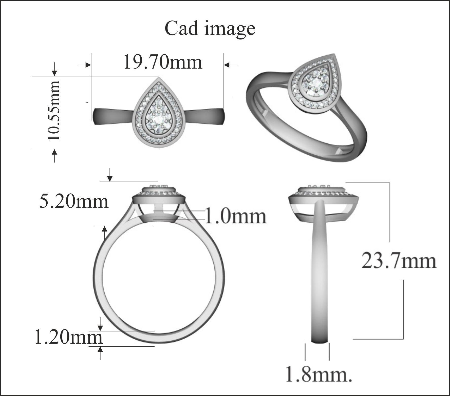 Designed with romance in mind, this diamond fashion ring increases the sparkle factor. The ring is crafted from 14 karat gold in your choice of white, rose, or yellow, and features Round 35 diamonds set in prong, pressure and pave setting, dazzles