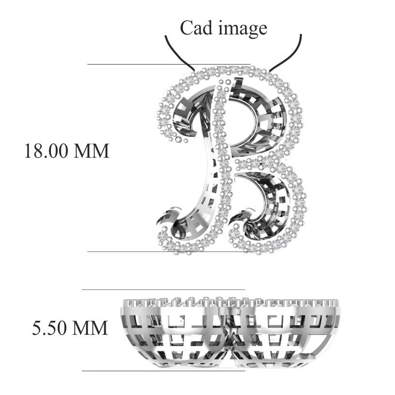 Mit diesem klassischen Diamantanhänger mit 3D-Initialen verleihen Sie sich einen zeitlosen Look. Gefertigt von geschickten Handwerkern in 18 KT Gelbgold und besetzt mit 53 handgefassten runden weißen Naturdiamanten in Zackenfassung und glänzen in