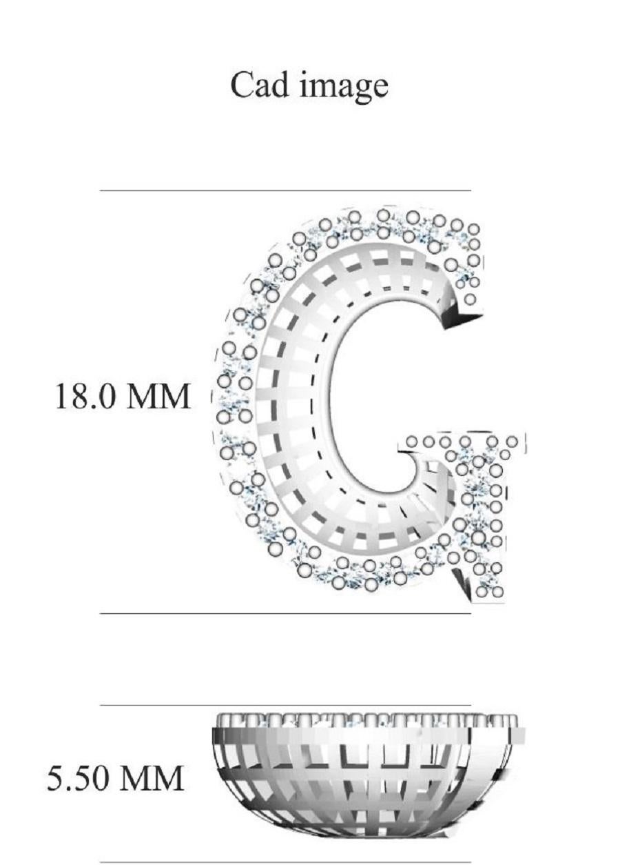 Wie wäre es, wenn du deinen diamantbesetzten Schmuck mit den Initialen zur Schau stellst? Gefertigt von geschickten Handwerkern in 18 KT Roségold und besetzt mit 30 handgefassten runden weißen Naturdiamanten in Zackenfassung und glänzen in H-I Farbe