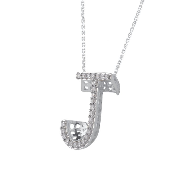 Diamond studded letter charm pendant is a piece of jewelry that is a favourite with everyone. Made by skillful craftsmen in 18 KT yellow gold and Studded with 25 hand-set round shaped natural white diamonds in prong setting and shine in H-I Color I1