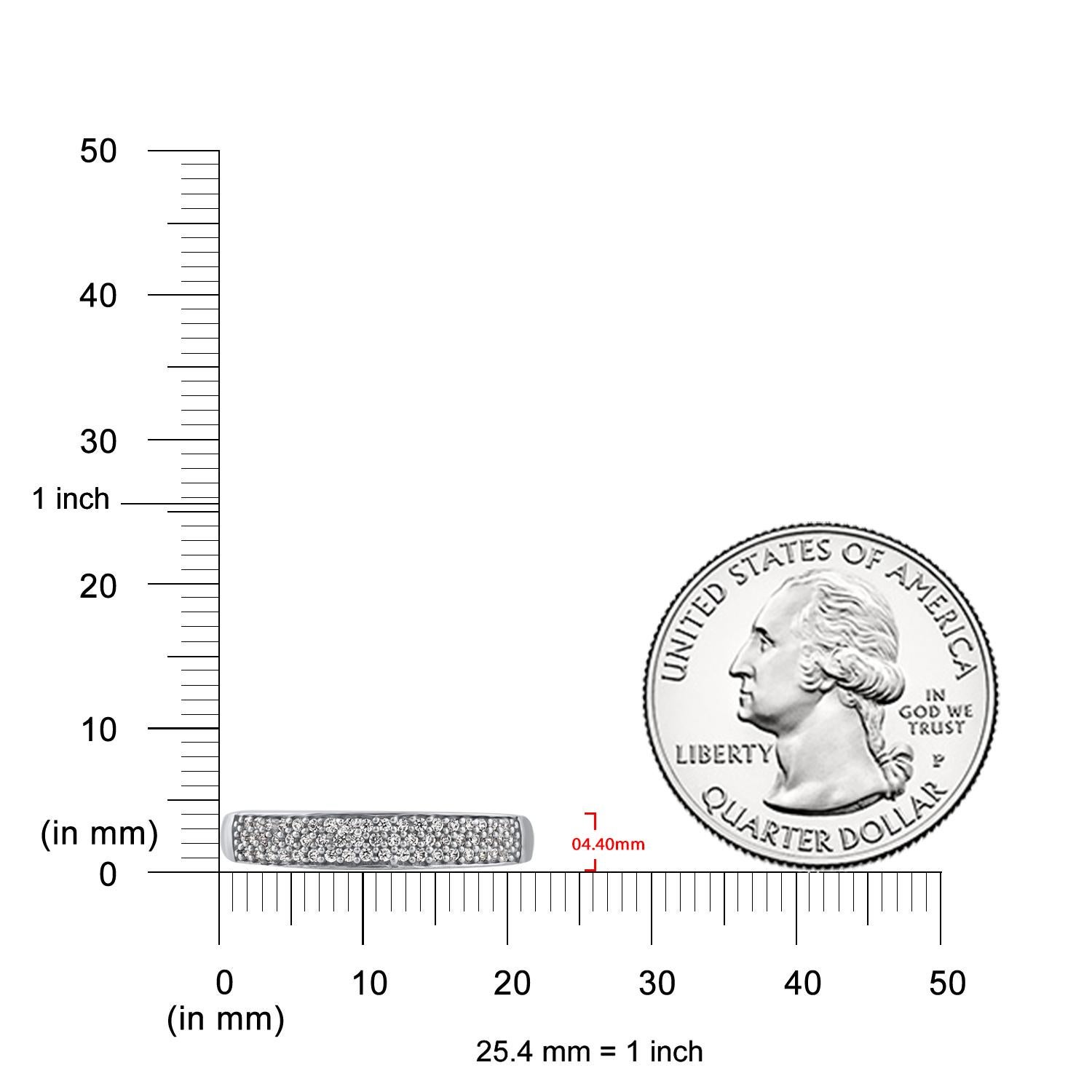 TJD 0,25 Karat natürlicher Diamant 14 Karat Weißgold Stapelbarer Ehering im Zustand „Neu“ im Angebot in New York, NY