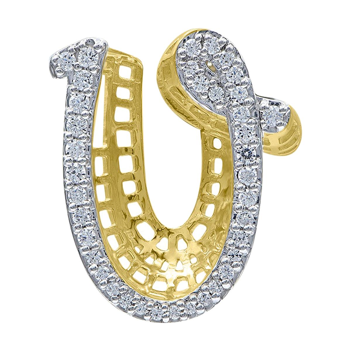 TJD 0.25 Carat Diamond 18 Karat Yellow Gold V Initial 3D Alphabet Charm Pendant 