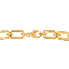 TJD 0.25 Carat Natural Round Diamond 18KT Yellow Gold Paper Clip Link Bracelet