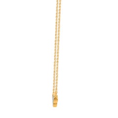 TJD Collar de moda de oro amarillo de 14 quilates con diamante natural redondo de 0,25 quilates
