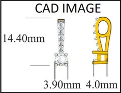 TJD 0.33 Carat Round Diamond 14 Karat Yellow Gold Solitaire Pendant with Diamond