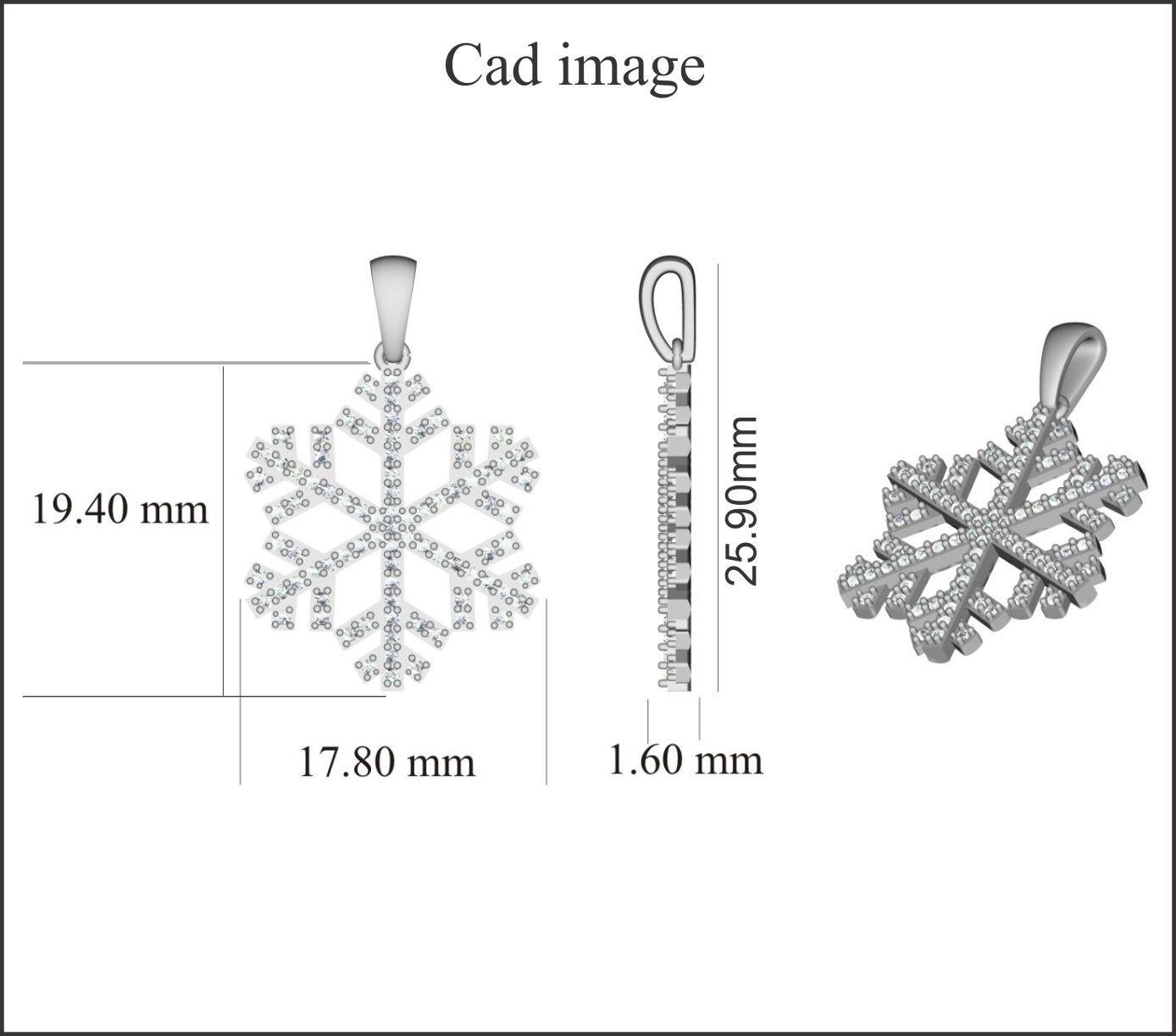 Con un look invernale e scintillante, questo ciondolo con diamante a forma di fiocco di neve è un'aggiunta cool in qualsiasi momento. Sapientemente realizzato a mano dai nostri artigiani in oro bianco 14 carati, brilla con 85 diamanti rotondi