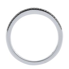 Bague empilable en or 14 carats avec diamants blancs et noirs traités de 0,33 carat TJD