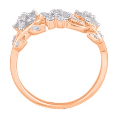 TJD 0.50 Carat Brilliant Cut Diamond 14 Karat Rose Gold Engagement Ring