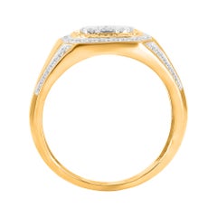 TJD 0.50 Carat Diamond Spade Ring 14K Yellow Gold