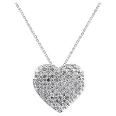 TJD Collier pendentif coeur en treillis en or 14KT avec diamant brillant de 0,50 carat