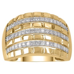 TJD 0,50 Karat Brillant Diamant 14KT Gelbgold Multi Row Ehering