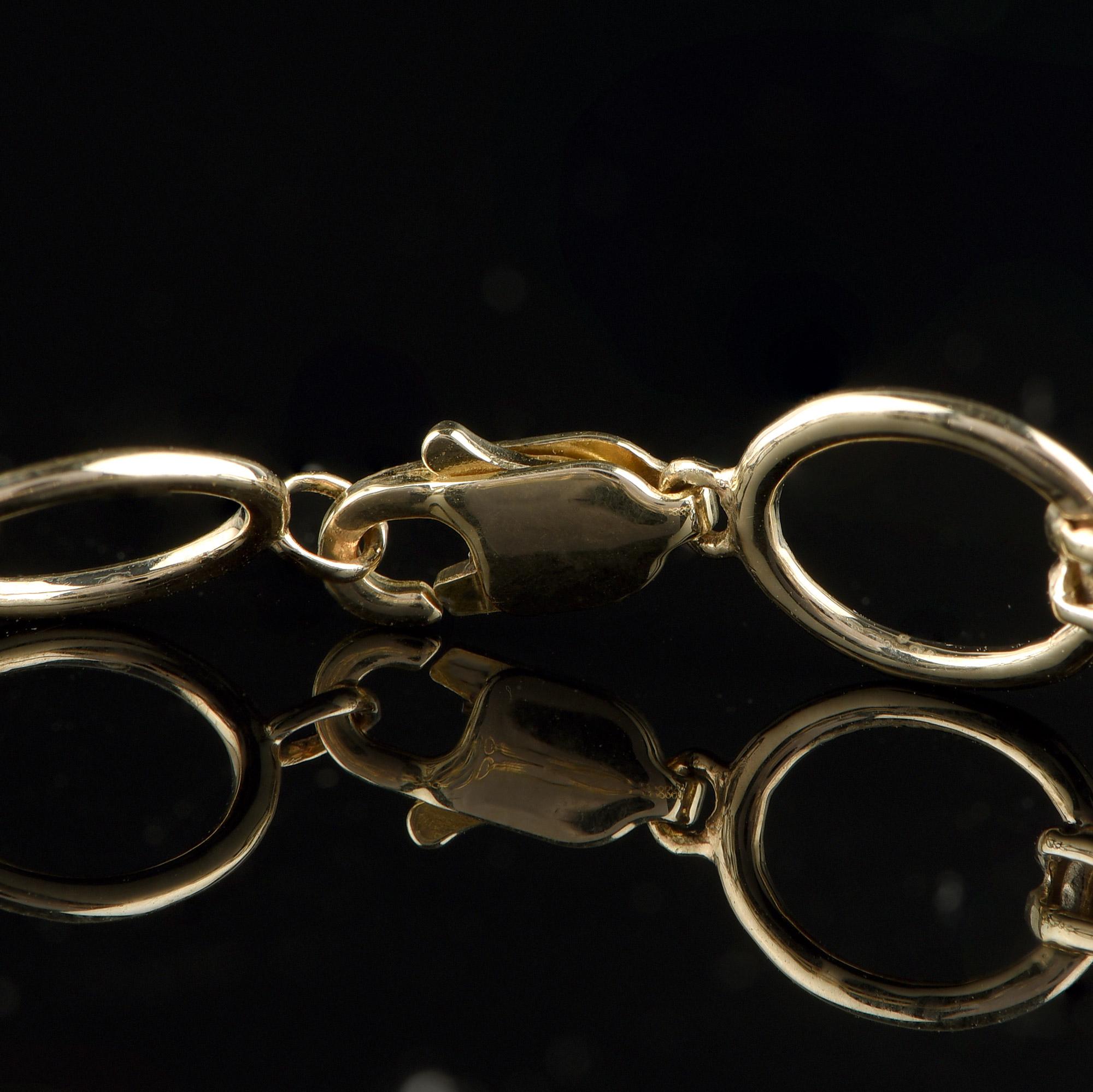 TJD Bracelet croisé en or jaune 18 carats avec diamants de 0,50 carat Neuf - En vente à New York, NY