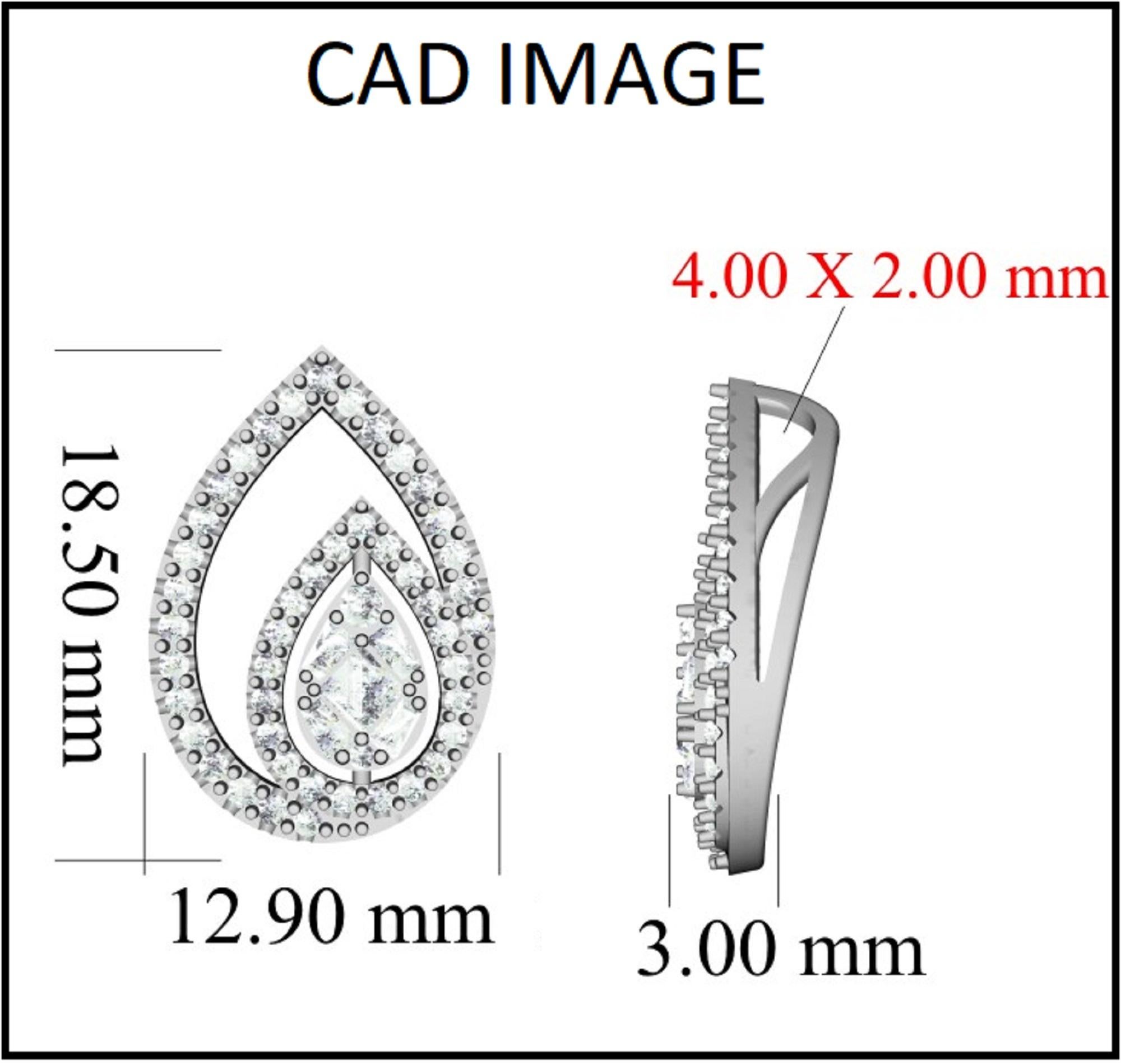 Dieser diamantene Doppelanhänger in Birnenform ist eine auffällige Ergänzung, wenn er allein getragen wird. Er macht einen atemberaubenden Eindruck. Der Anhänger ist aus 14-karätigem Gold in Weiß-, Rosé- oder Gelbgold gefertigt und mit 47 runden, 4