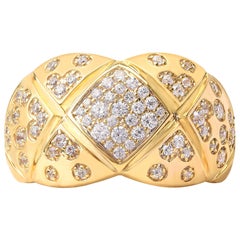 TJD 0.50 Carat Natural Diamond 18 Karat Yellow Gold Hand Engraved Vintage Ring