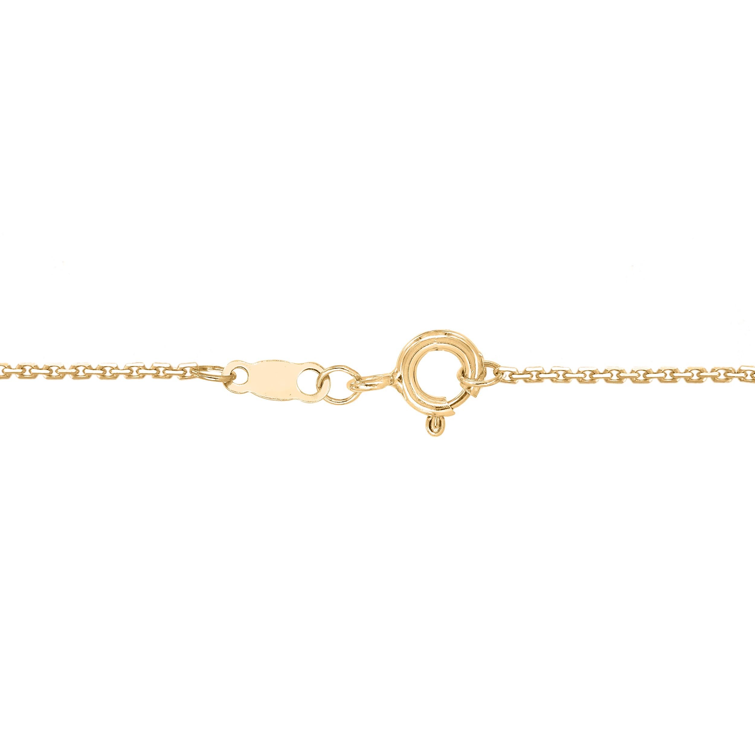 Single Cut TJD 0.50 Carat Natural Round Diamond 14 Karat Yellow Gold Heart Pendant Necklace For Sale