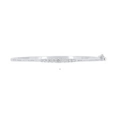 TJD 0,50 Karat natürlicher runder Diamant-Armreif aus 14KT Weißgold