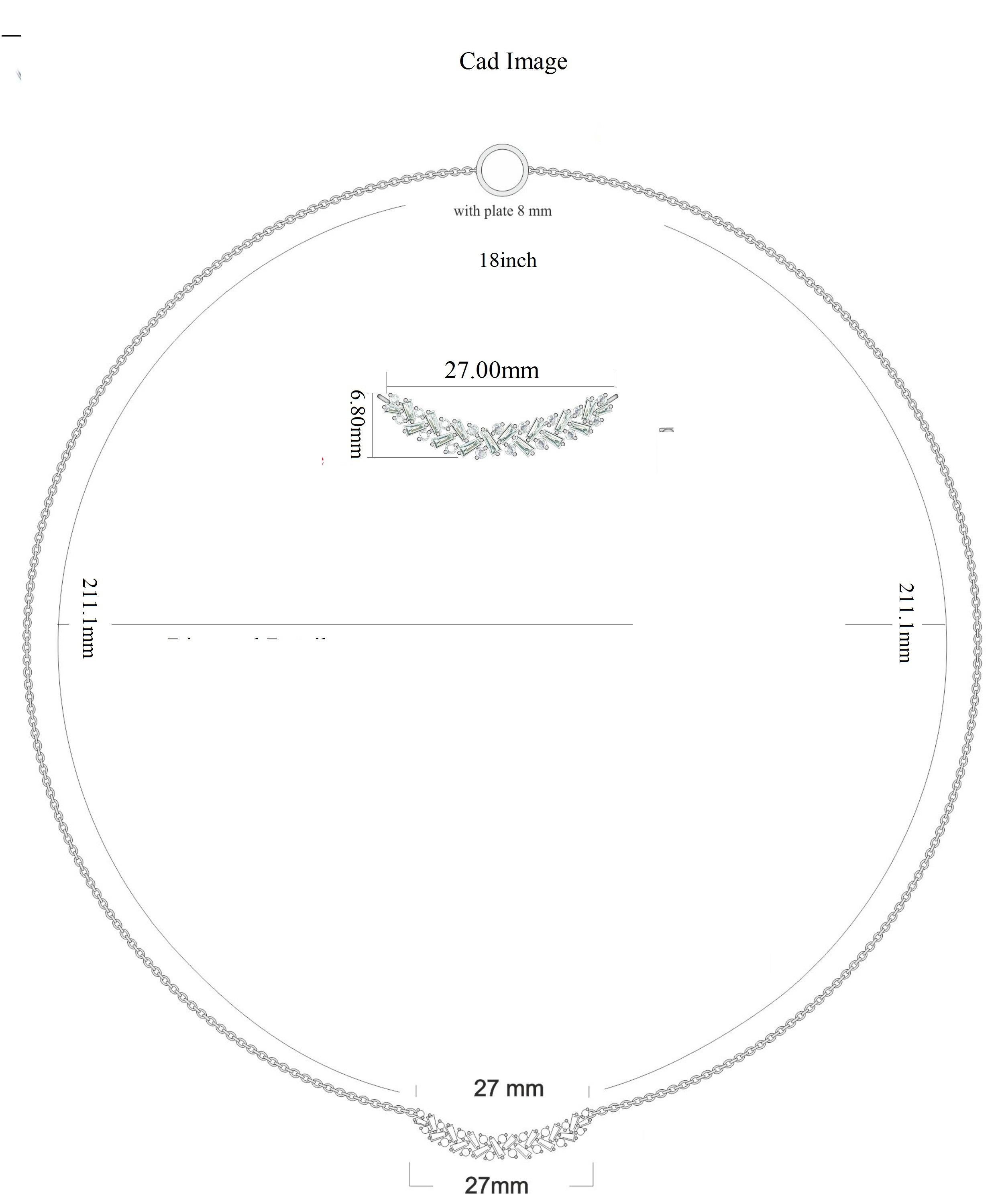 Dai un tocco di fascino al tuo look con questo ciondolo a doppio cuore con diamante. Il ciondolo è realizzato in oro bianco da 14 carati e presenta 17 diamanti bianchi a brillante tondo e 16 diamanti a baguette incastonati, di colore H-I e di