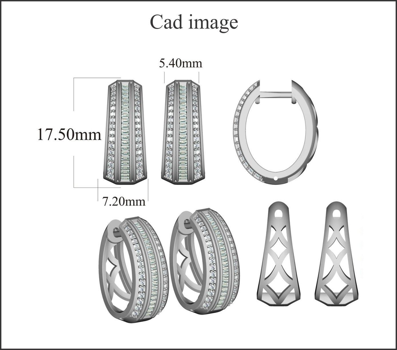 Dai un tocco di fascino al tuo look con questi orecchini a cerchio huggie. Gli orecchini sono realizzati in oro giallo 14 carati e presentano 64 diamanti rotondi e 40 diamanti baguette incastonati in pave e canali e brillano di colore H-I e