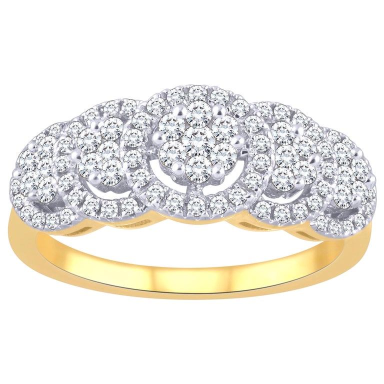 Bague De Fiançailles/mariage En Or Jaune 14k Avec Diamant De Labo 1.1 Carat - Taille 9.5 (Neuf, Personnalisable)