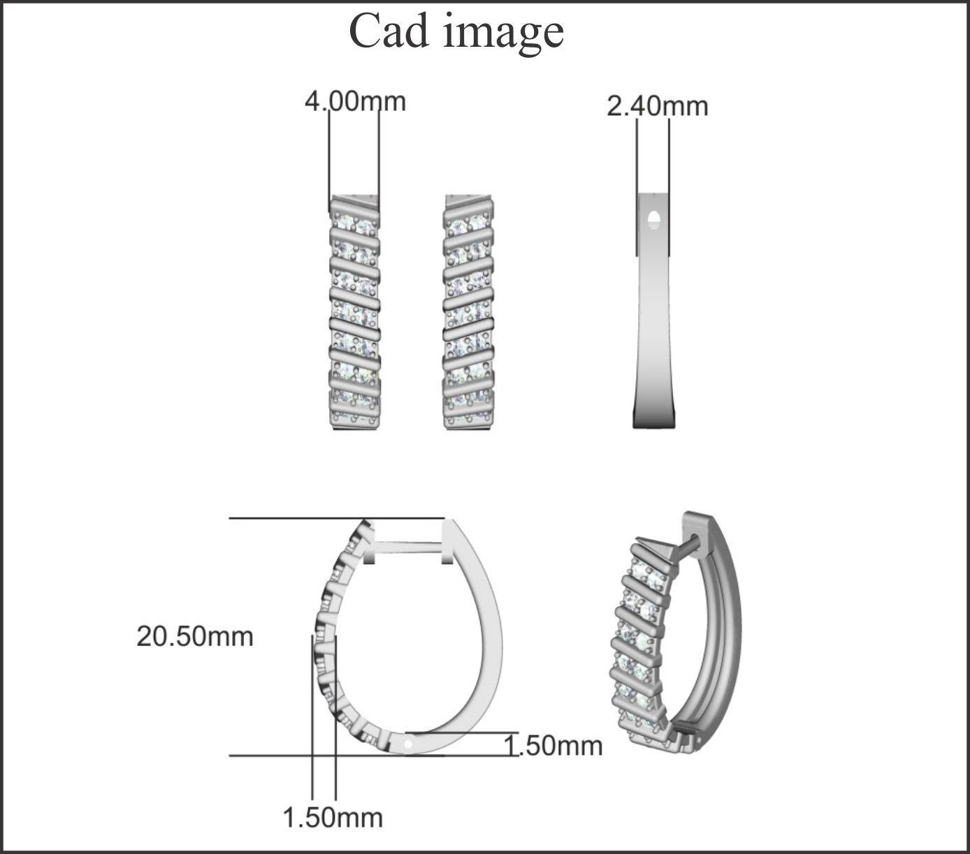 Stupiscila con la bellezza abbagliante di questi orecchini a cerchio con diamanti. Realizzato alla perfezione in oro bianco da 14 carati e tempestato di 32 diamanti rotondi incastonati a pavé, brilla con un colore H-I e una purezza I2. Incanta con