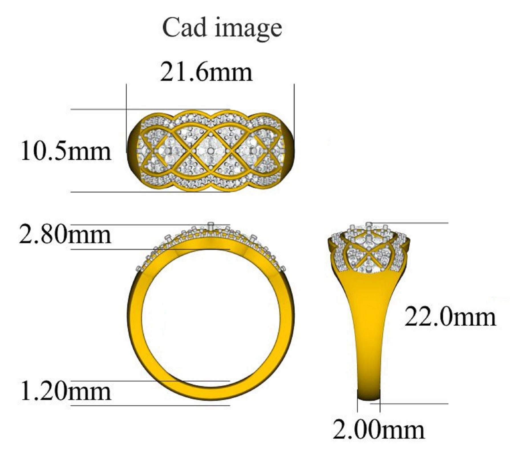 This Round Diamond Engagement Band Ring in 14 Karat white gold showcases 0.50 carat of sparkling 88 round diamond set in prong and pave setting, H-I color I2 clarity. Featuring a fabulous design and a highly polished gold finish, this women's