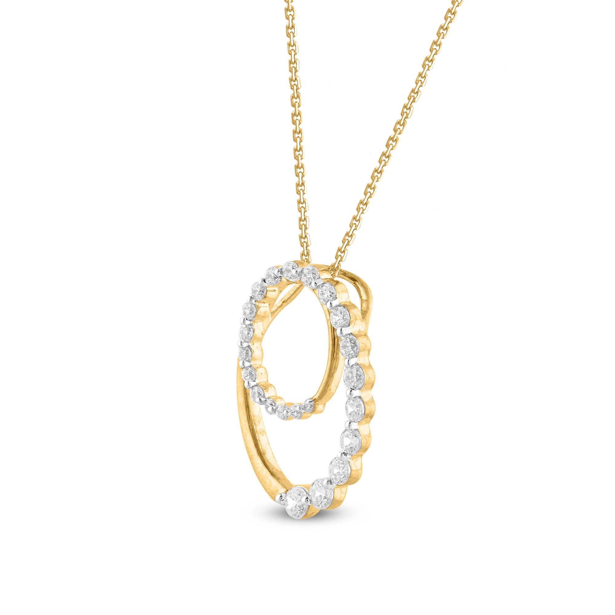 Bring charm to your look with this diamond pendant. The pendant is crafted from 14-karat gold in your choice of white, rose, or yellow, and features Round 22 white diamonds Prong set, H-I color I2 clarity and a high polish finish complete the