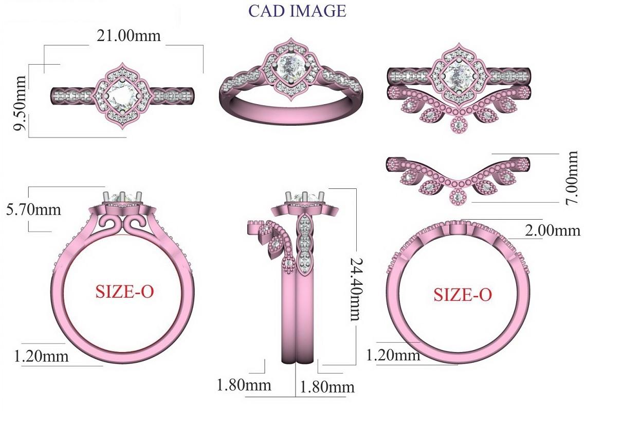 Stunning and exquisite, this diamond ring is beautifully crafted in 18 karat Rose gold. Outstanding style and design, the diamond engagement ring features 0.32 ct center stone and 0.18 ct of diamond frame and shank lined diamonds in secured pave and