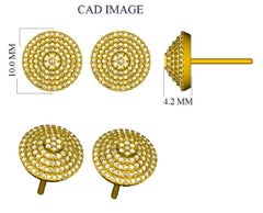TJD 0,50 Karat runder Diamant 18 Kt Gelbgold Multi Halo Mode Ohrstecker