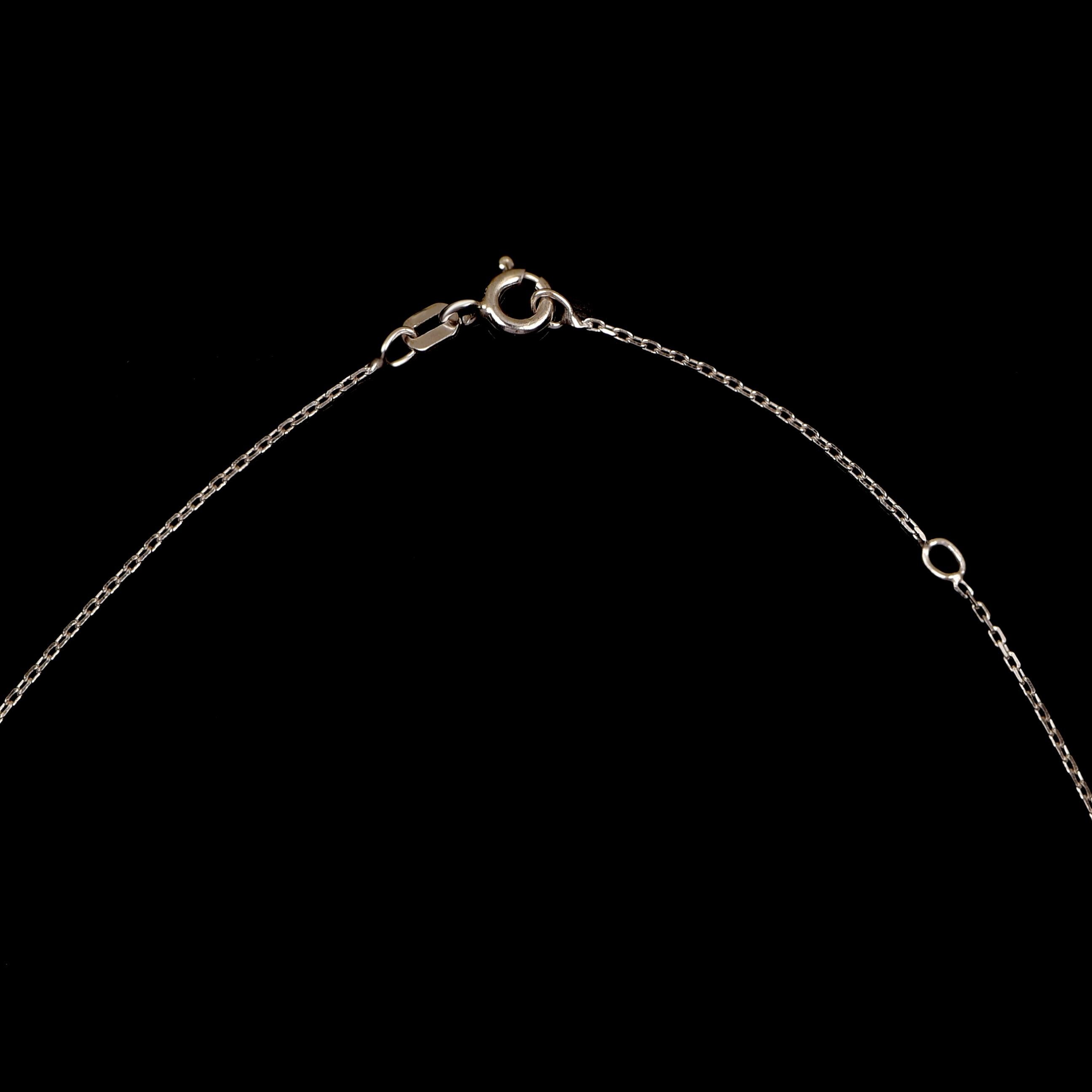 baguette and round diamond necklace