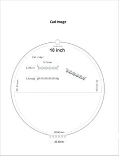 TJD 0,75 carati di diamante in oro bianco 14 carati Collana con barretta di diamanti