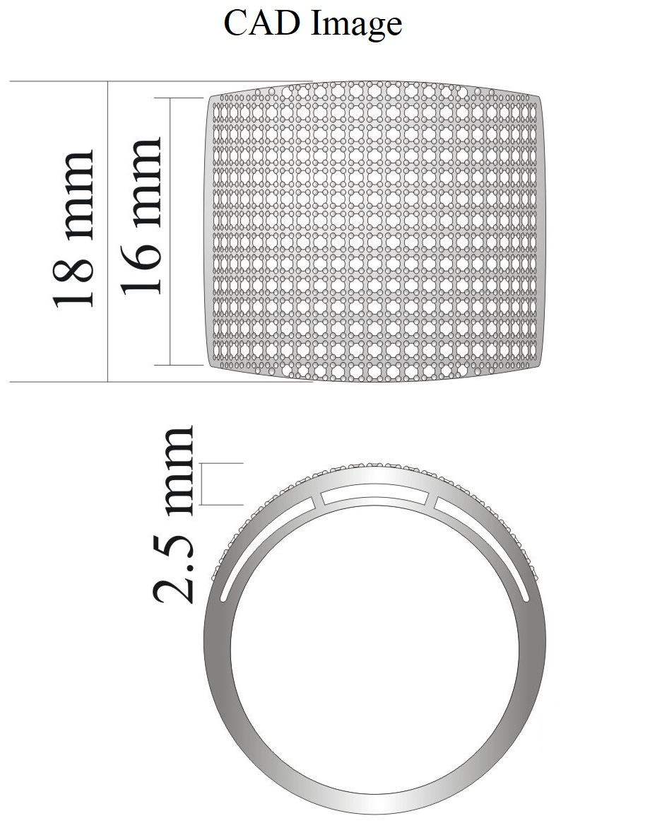 TJD 0.90 Carat Round Diamond 14 Kt White Gold Multi-Row Anniversary Wedding Band For Sale 2