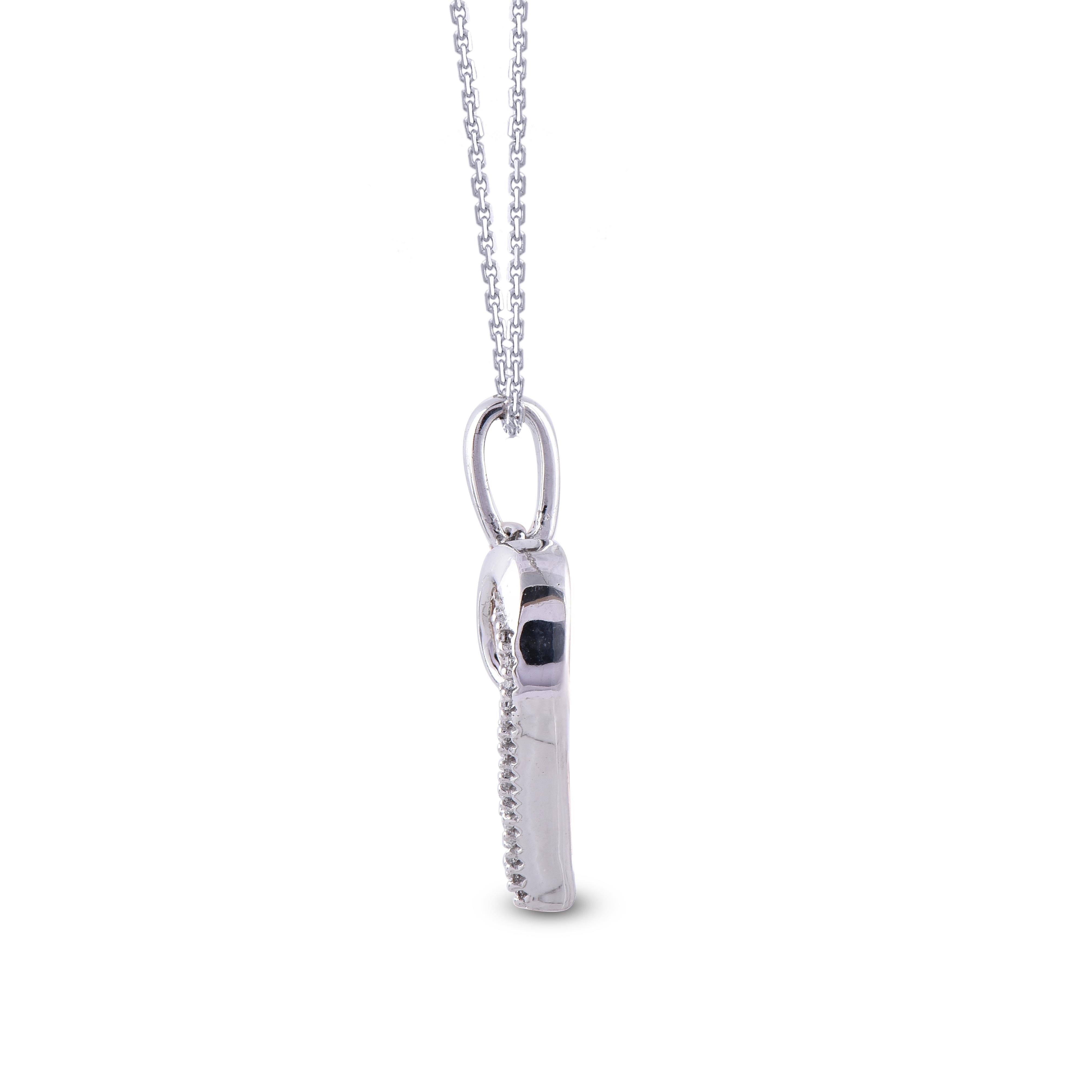 TJD 1/10Karat Nat Pink Rosé & Weißer Diamant Zweifarbig Gold Designer Herz Anhänger (Rundschliff) im Angebot