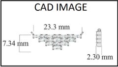 TJD 1/2 Karat Alternate Runde/Baguette-Diamant 14 KT Weißgold Designer-Halskette