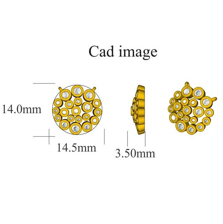 Bring charm to your look with this diamond ring. The ring is crafted from 18-karat gold in your choice of white, rose, or yellow, and features Round Brilliant 20 white diamonds Bezel set, H-I color I1 clarity and a high polish finish complete the