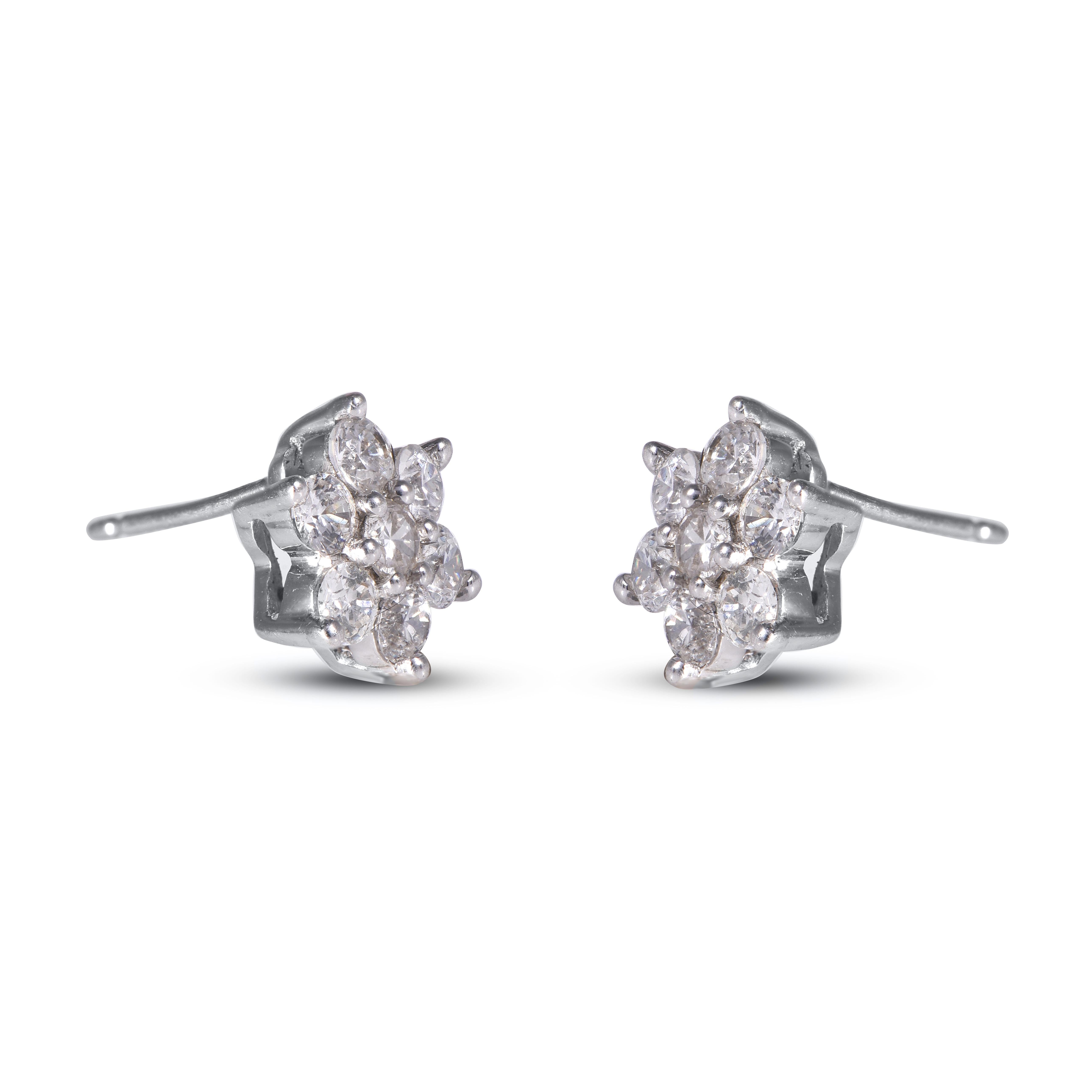 7 stone diamond stud earrings