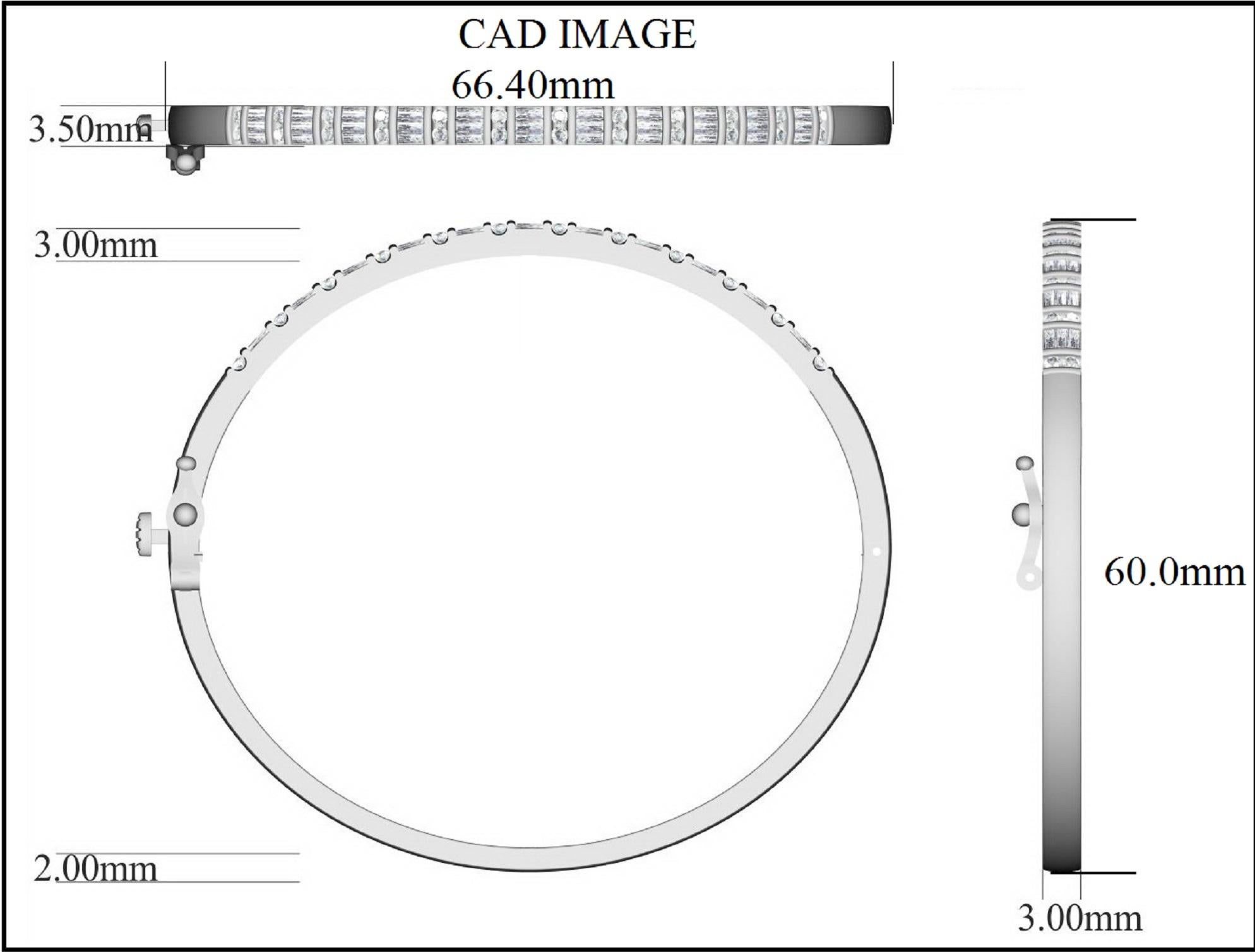 Semplicemente stupendo, questo braccialetto di diamanti aggiunge una facile eleganza al tuo abbigliamento casual o elegante. Il braccialetto con diamanti di design è realizzato in oro bianco 14 kt e tempestato di 24 diamanti tondi taglio brillante e