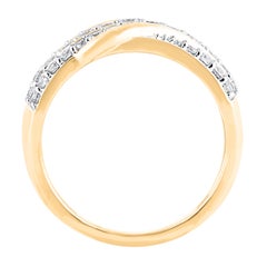 TJD 1,0 Karat Brillantschliff Diamant-Hochzeitsring aus 14 Karat Gelbgold