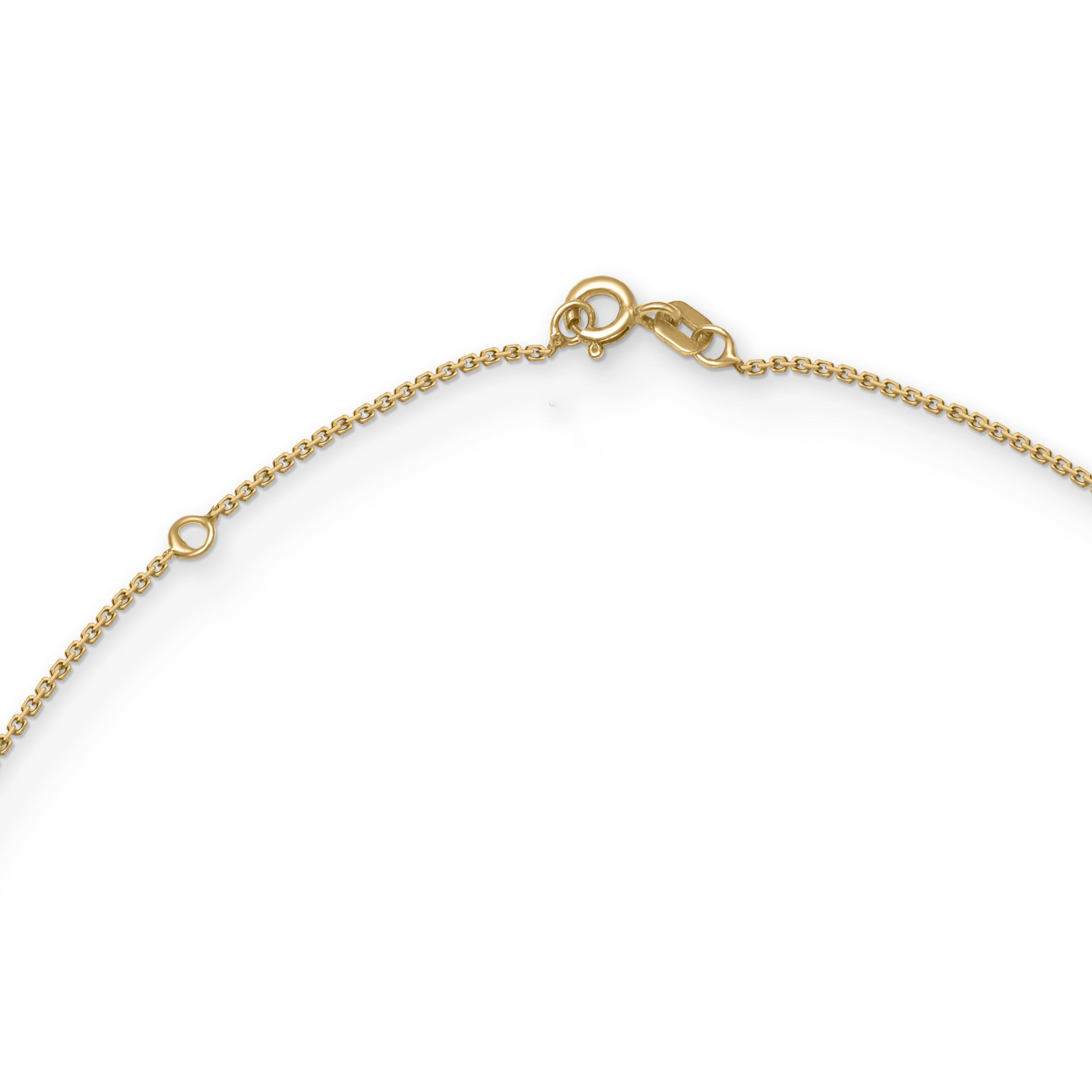Moderno TJD Collana a croce vintage in oro giallo 18 carati con diamante da 1,0 carati in vendita