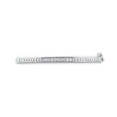 TJD 1,0 Karat natürlicher Brillantschliff Diamant 14 Karat Weißgold gefütterter Armreif